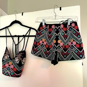 Lulus tribal two piece short set. Size x-small